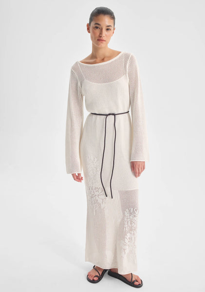 The Chiara Knit Dress in White