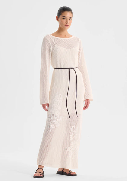 The Chiara Knit Dress in White