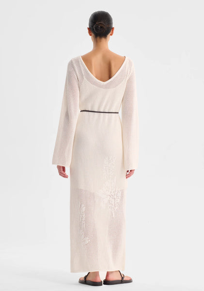 The Chiara Knit Dress in White