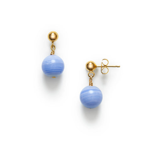 The Float Earrings in Blue Lace Agate