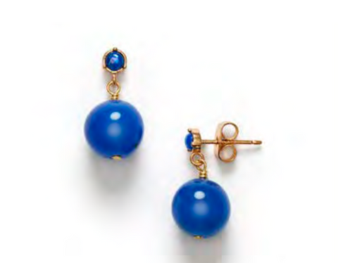 The Ball Earrings in Pacific Blue