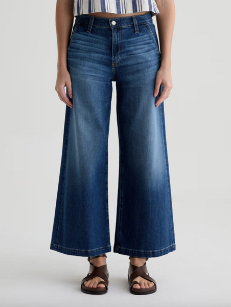 The AG Jeans Stella Ankle Low Slung Palazzo in Indigo Shade